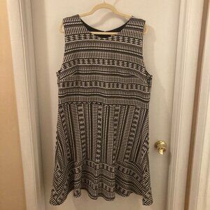 EUC Loft Plus Sleeveless Flounce Hem Dress